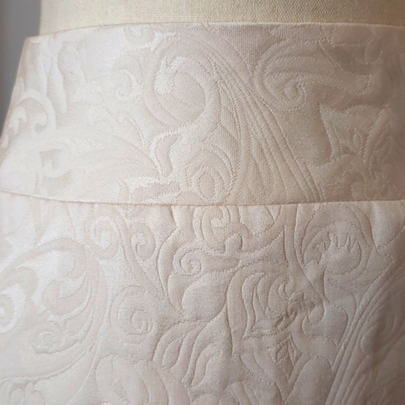 Vintage Allison Taylor Nights Cream Quilted Paisley Motif 80s A Line Full Preppy - Picture 11 of 15